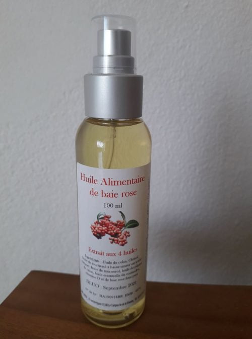 Huile alimentaire de Baie Rose 100 ml