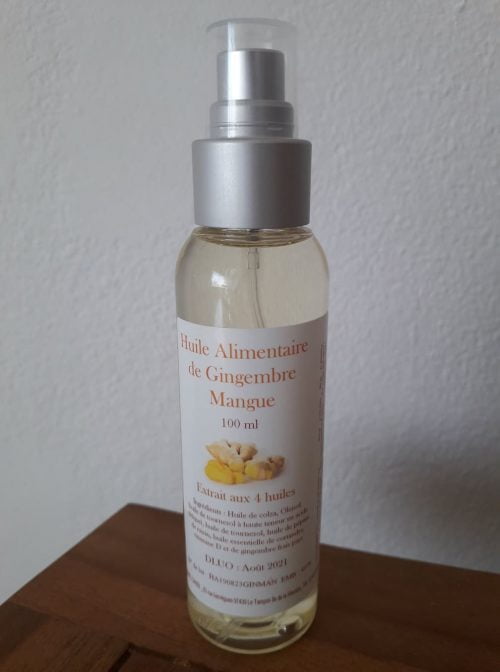 Huile alimentaire de Gingembre Mangue 100 ml